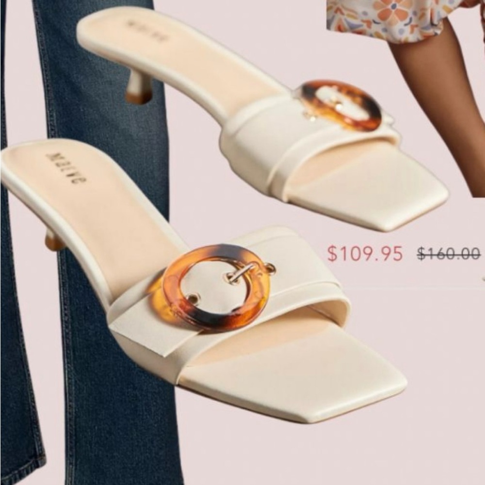Maeve buckle kitten heels. New!
